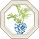 八角 ミニゲル アートフレーム 静物画 ダンフイ ナイ パーム シノワズリ ホワイト2 DN-02556 19.5x19.5cm 花 ギフト 額付きポスターイン...