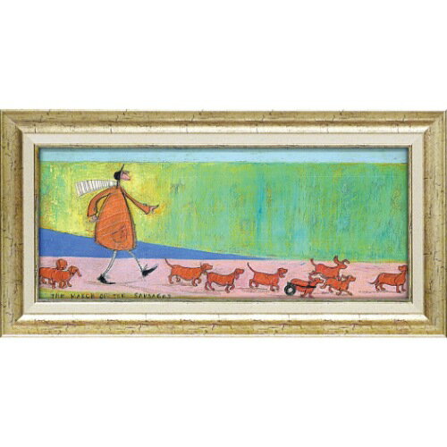 ソーセージ大行進 アートフレーム サム トフト ST-10027 63.5x32.5cm ギフト 絵画 額付きポスターインテリア 取寄品