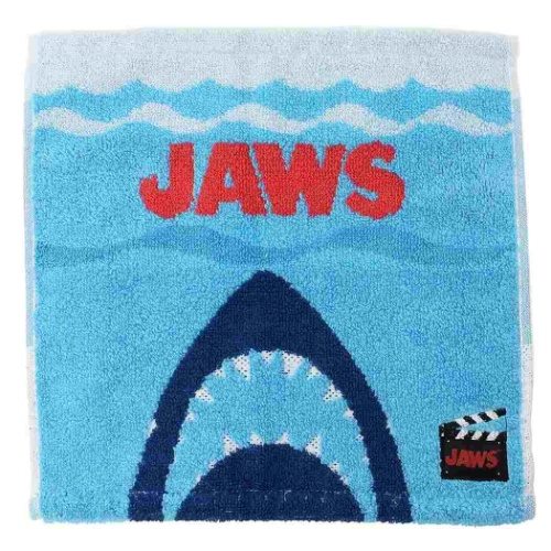 ジャガード ハンカチタオル ミニタオル ジョーズ オーシャンジョーズ JAWS 丸眞 プチギフト 映画通販 メール便可