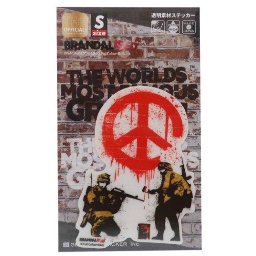 ビッグ シール ダイカット クリア ステッカー バンクシー CND Soldiers Banksy ゼネラルステッカー 耐水耐光仕様 ART オフィシャル通販 メール便可