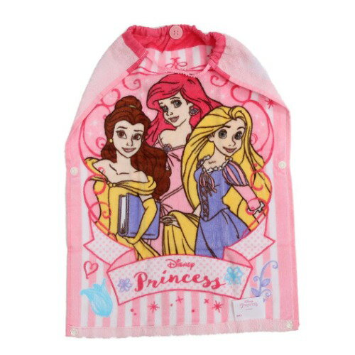 ポケット付き おりこうタオル ゴム＆ボタン付きキッズおてふきタオル ディズニープリンセス ドレスアッ..