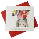 ミニ ギフトカード クリスマスカード いわさきちひろ 女の子とクリスマスツリーの飾り APJ 封筒付きミニミニカード Xmas メール便可
