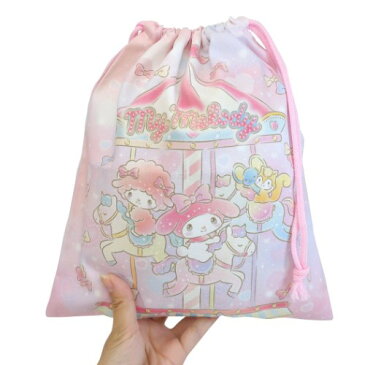 きんちゃくポーチ M 巾着袋 マイメロディ 2021年新入学 サンリオ マルヨシ 新学期準備雑貨 メール便可
