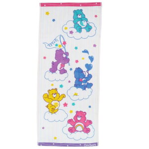 ロングタオル フェイスタオル ケアベア クラウドパステル CareBears 丸眞 プレゼント メール便可