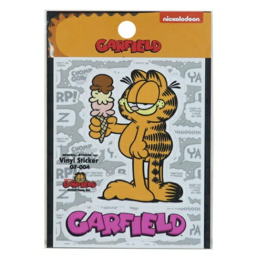 ハーフカット ステッカー ステッカー ガーフィールド アイスクリーム EXPRESSION GARFIELD ゼネラルステッカー DECOシール かわいい メール便可