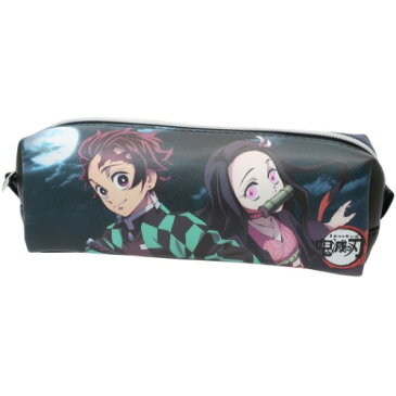 スクエア ペンケース 竈門炭治郎&竈門禰豆子 鬼滅の刃 ペンポーチ 少年ジャンプ マルヨシ スクエアポーチ 筆箱 新学期準備文具 小学生 中学生 女の子 男の子 アニメ