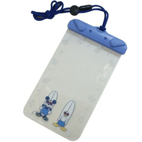 ウォータープルーフ ポーチ ネックストラップ付き 防水 スマホポーチ ミッキー＆ドナルド ディズニー グルマンディーズ サマーレジャー用品 防水規格 IPのサムネイル