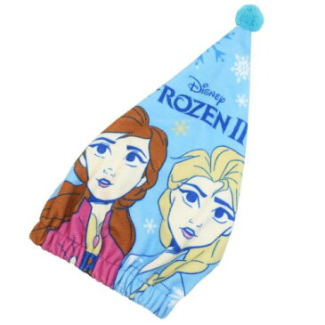 ヘアドライタオル帽子 キャップタオル マイクロファイバー 抗菌防臭 アナと雪の女王2 スノーブルー ディズニー 丸眞 お風呂上り 海プール用品 子ども 女の子 メール便可