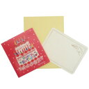 しあわせ ますく堂 グリーティングカード 抗菌 マスクケース付き カード アプチェカ On Your Special Day オリエンタルベリー 2つ折りマスクケース&メッセージカード&封筒 かわいい 女の子向け バースデー柄 メール便可