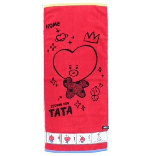 楽天雑貨＆アートの通販店ベルコモン制菌 ジャガード ロングタオル フェイスタオル BT21 コミックタッチ TATA LINE FRIENDS 丸眞 プレゼント メール便可