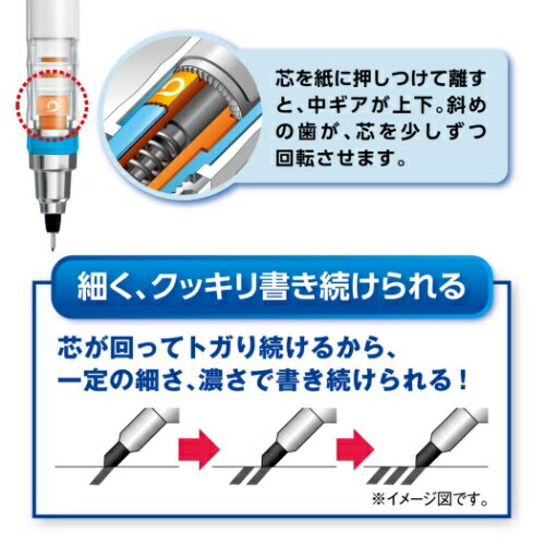 三菱鉛筆 シャーペン KURUTOGA クルトガシャープ 0.7mm スタンダードモデル 新学期準備 機能性文具 筆記用具 中学生 高校生 大人 メール便可 2