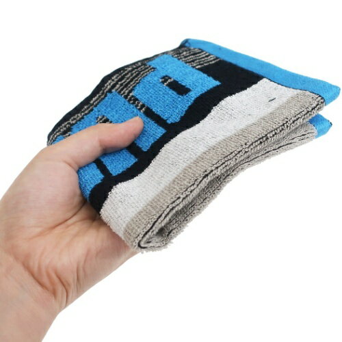 ジャガード ハンカチタオル ミニタオル PUMA プーマ ブルー ナストーコーポレーション 汗拭きタオル スポーツブランド メール便可