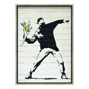 Banksy アートフレーム バンクシー フラワー ボンバー Lサイズ ユーパワー BK-18001 ギフト インテリア 取寄品【プレゼント】ベルコモン
