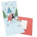 ねもときょうこ ポップアップカード Pop up Card series クリスマスカード スケート APJ 封筒付きグリーティングカード Xmas メール便可の商品画像