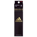 六角軸 えんぴつ 12本セット B uni 鉛筆 アディダス adidas AI 04 黒 新入学 三菱鉛筆 新学期準備文具 かきかた鉛筆 ダース 小学生 男の...