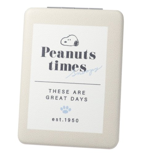 2WAY ミラー 手鏡 スヌーピー PEANUTS TIMES ピーナッツ カミオジャパン コンパクト プレゼント メール便可