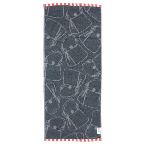 ジャガード ロングタオル フェイスタオル オーガニックコットン ムーミン ママアイコン 北欧 丸眞 プレゼント メール便可