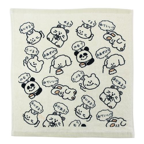 ウォッシュタオル ハンドタオル つぶやき どうぶつ オクタニ かわいい おもしろ雑貨 メール便可 ウォッシュタオル ハンドタオル つぶやき どうぶつ オクタニ かわいい おもしろ雑貨 メール便可