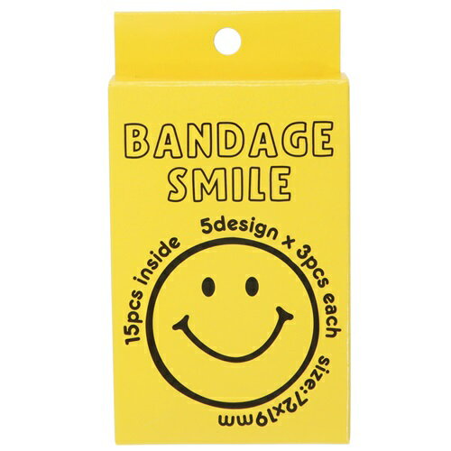 ばんそうこう BANDAGE 絆創膏 スマイリー S 2 SMILE ASST Smiley Face オクタニ 傷直し メール便可