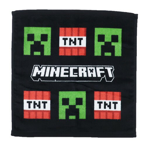 プリントウォッシュタオルS ハンドタオル マインクラフト クリーパー＆TNT火薬 Minecraft ケイカンパニー 汗拭きタオル ゲームメール便可のサムネイル