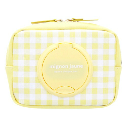 seepo PUSH シートケース付き機能性ポーチ チェック サンスター文具 コスメポーチ 化粧ポーチ 小物入れ