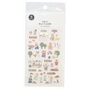 スワテリエステッカー シールシート ggumi farm アニマル S&C デコレーション DECOシール かわいい メール便可