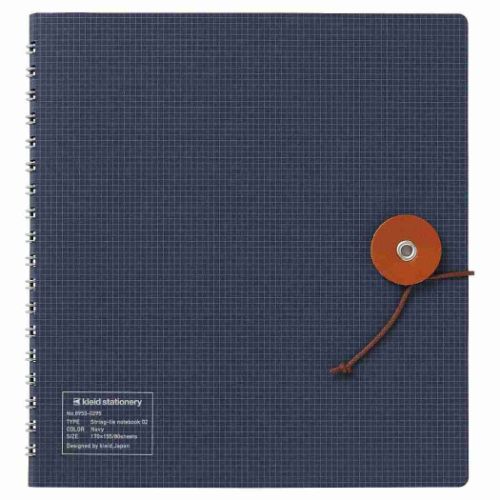 String-tie notebook 02 方眼ノート kleid クレイド Navy 新日本カレンダー おしゃれ文具 テレワーク 大人 仕事 ビジネス シンプル メール便可