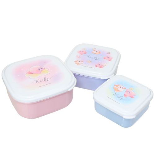 抗菌入れ子ランチボックス3個セット お弁当箱 星のカービィ PUPUPU 新入学 カミオジャパン レンジ対応 新学期準備