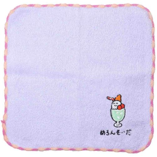 ワンポイント刺繍ハンカチタオル ミニタオル おえかきさん めろんそーださん オクタニ おもしろ雑貨 汗拭きタオル メール便可のサムネイル