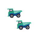 ミニワッペン 2枚セット ワッペン ダンプカー 新入学 お気に入りシリーズ 清原 手芸用品 アイロン接着 入園 幼稚園 小学生 キッズ 子ども メール便可