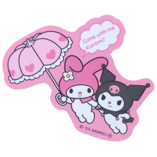 ダイカットビニールステッカー ダイカットシール マイメロディ＆クロミ パラソル スモールプラネット ..