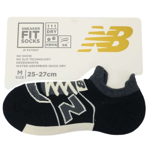 メンズスニーカーソックス M 男性用靴下 ニューバランス ブラック new balance シン NB エヌビー フレンズヒル FRIENDSHILL プレゼント 男の子 スポーツブランド メール便可