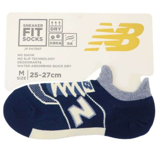 メンズスニーカーソックス M 男性用靴下 ニューバランス ネイビー new balance シン NB エヌビー フレンズヒル FRIENDSHILL プレゼント 男の子 スポーツブランド メール便可