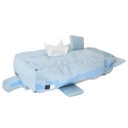 ぬいぐるみティッシュケース ボックスティッシュカバー マインクラフト 海 イルカ Minecraft ケイカンパニー インテリア ゲーム