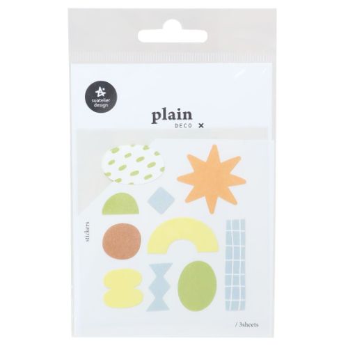 プレーンデコステッカー Plain Deco シールシート スワテリエ plain68 S＆C デコレーション DECOシール 手帳デコ メール便可