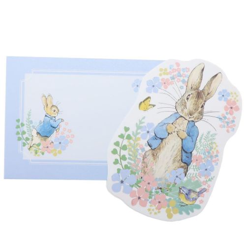ダイカットミニレター レターセット ピーターラビット Peter Rabbit S&C 手渡し手紙セット ミニ便箋&ミニ封筒 絵本メール便可
