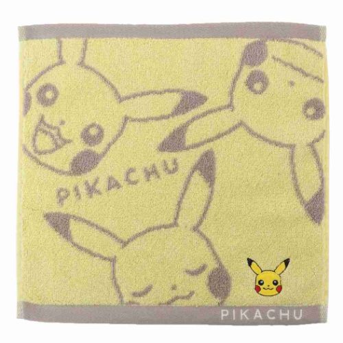 ジャガードハンカチタオル ミニタオル ポケットモンスター ピカチュウ ポケモン ツジセル 汗拭きタオル メール便可