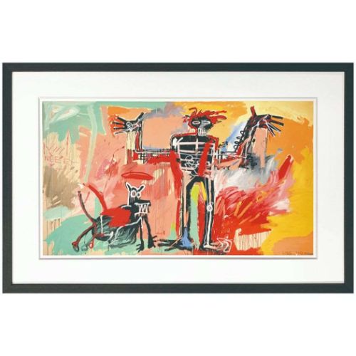 Jean-Michel Basquiat アートポスター ジャン-ミシェル バスキア Boy and Dog in a Johnnypump1982 美工社 額付き ギフト インテリア 取寄品【プレゼント】ベルコモン●お祝い ギフトに おしゃれ アート インテリア 贈り物（1960-1988） 1960年にアメリカで生まれ27歳という若さでこの世を去った20世紀美術の 重要な巨匠の1人とされるアメリカ人アーティスト。1981年にはキース ヘリングやアンディ ウォーホルらと共に 「New York New Wave」展に参加して多くのギャラリーの注目を集めた。また、バスキアは生前日本をたびたび訪れ、個展やグループ展を開催した。わずか10年の活動期間に3,000点を超すドローイングと1,000点以上の絵画作品を 残している。 サイズ：約645x425x32mm 重量：1500g 主要素材：天然木(突板) PET MDF 紙 紐 生産国：イギリス 日本[お取り寄せ]こちらの商品はお取り寄せ商品です。約3日-10日の日数をご了承下さい.▼ ▼ リビング/玄関/寝室/プレゼント/贈り物 このカテゴリにはこんな商品が含まれていますアート・額装品【ポップアート】　