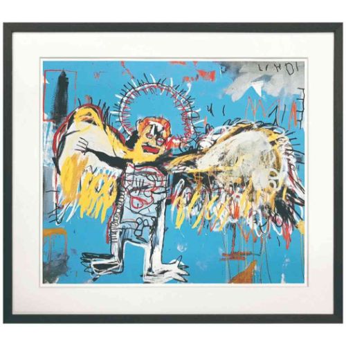 Jean-Michel Basquiat アートポスター ジャン-ミシェル バスキア Untitled (Fallen Angel)1981 美工社 額付き ギフト インテリア 取寄品【プレゼント】ベルコモン●お祝い ギフトに おしゃれ アート インテリア 贈り物（1960-1988） 1960年にアメリカで生まれ27歳という若さでこの世を去った20世紀美術の 重要な巨匠の1人とされるアメリカ人アーティスト。1981年にはキース ヘリングやアンディ ウォーホルらと共に 「New York New Wave」展に参加して多くのギャラリーの注目を集めた。また、バスキアは生前日本をたびたび訪れ、個展やグループ展を開催した。わずか10年の活動期間に3,000点を超すドローイングと1,000点以上の絵画作品を 残している。 サイズ：約645x570x32mm 重量：1900g 主要素材：天然木(突板) PET MDF 紙 紐 生産国：イギリス 日本[お取り寄せ]こちらの商品はお取り寄せ商品です。約3日-10日の日数をご了承下さい.▼ ▼ 玄関/寝室/プレゼント/贈り物/リビング このカテゴリにはこんな商品が含まれていますアート・額装品【ポップアート】　