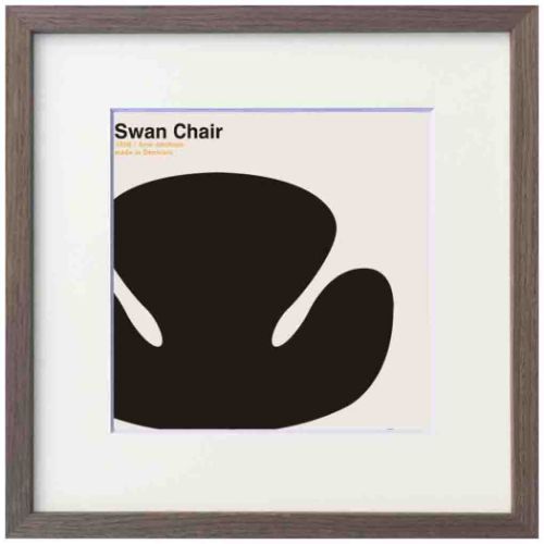 Toshiaki Yasukawa アートポスター 安川敏明 Swan Chair 美工社 額付き ギフト インテリア 取寄品【プレゼント】ベルコモン