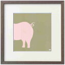 Toshiaki Yasukawa アートポスター 安川敏明 Pig 美工社 額付き ギフト インテリア 取寄品【プレゼント】ベルコモン