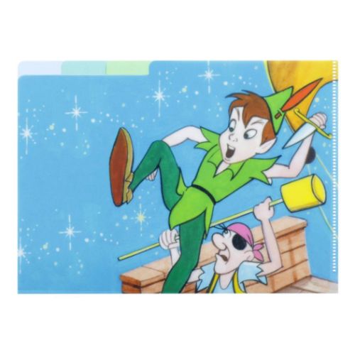 クリアファイルA5 3P 3ポケットA5クリアファイル ポケットファイル ピーターパン レトロ アートコレク..