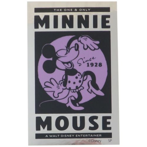 キャラクターステッカー ダイカットシール ミニーマウス ロゴ D100 ディズニー スモールプラネット ダイカットビニールステッカー デコシール 耐水性 メール便可