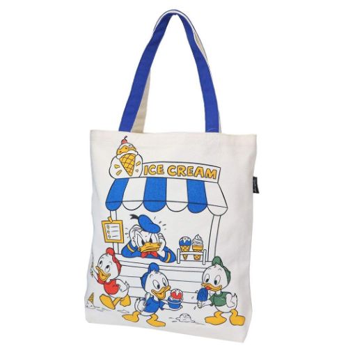 グッディバッグ トートバッグ ドナルドダック アイスクリーム屋 ディズニー スモールプラネット 手提げかばん A4サイズ対応のサムネイル