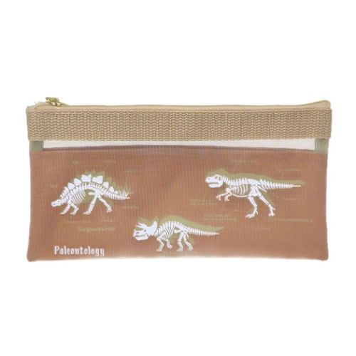 メッシュペンポーチ ペンケース STUDY HOLIC 古生物学 恐竜 Green Flash 筆箱 新学期準備文具 おもしろ..
