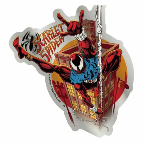 楽天雑貨＆アートの通販店ベルコモンメタリックステッカー ダイカットシール スパイダーマン：アクロス ザ スパイダーバース SCARLET SPIDER MARVEL インロック コレクション雑貨 メール便可【MARVELCorner】