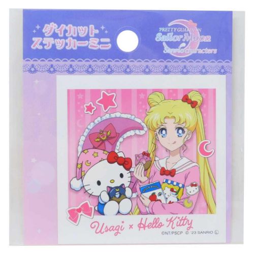 ダイカットステッカーミニ ステッカー 美少女戦士セーラームーンxサンリオキャラクターズ ハローキティ サンリオ エンスカイ 月野うさぎ アニメメール便可のサムネイル
