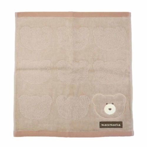 アップリケウォッシュタオル ハンドタオル ほっこりモコモカ モカ 丸眞 かわいい メール便可