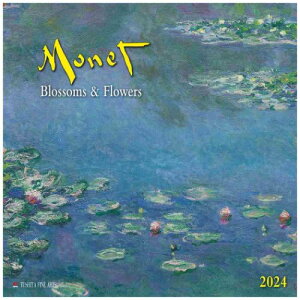 壁掛けカレンダー2024年 2024 Calendar TUSHITA Claude Monet - Blossoms ＆ Flowers アート 名画 インテリア 令和6年暦