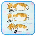 インクジェットプリントハンカチタオル ミニタオル モフサンド ねおち mofusand 丸眞 かわいい メール便可